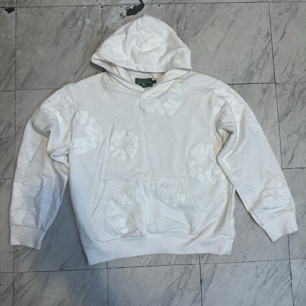 White Floral Hoodie